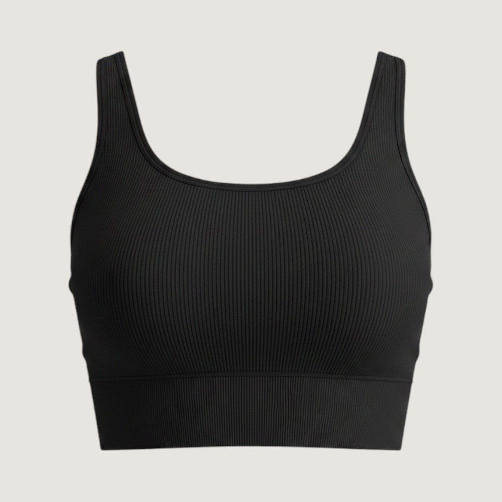 Pink‎ Active Victoria's Secret Ribbed Seamless Sports Bra Black L-DD 633250-084